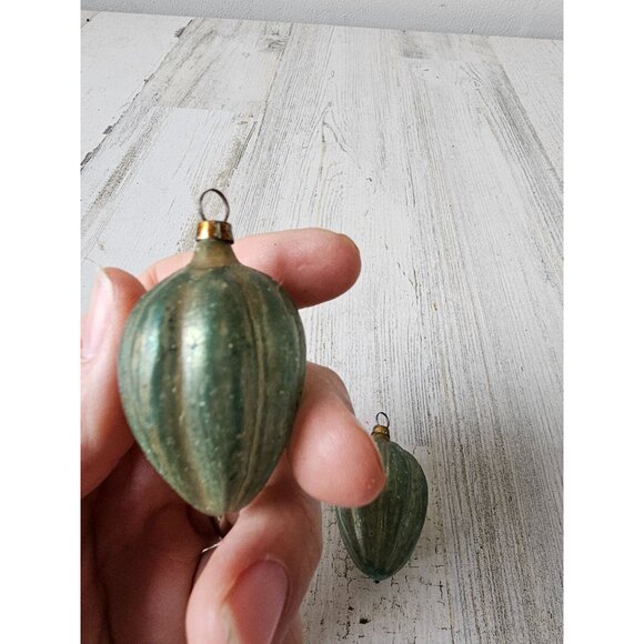 Antique glass ornament green german ? Xmas tree - Picture 3 of 8